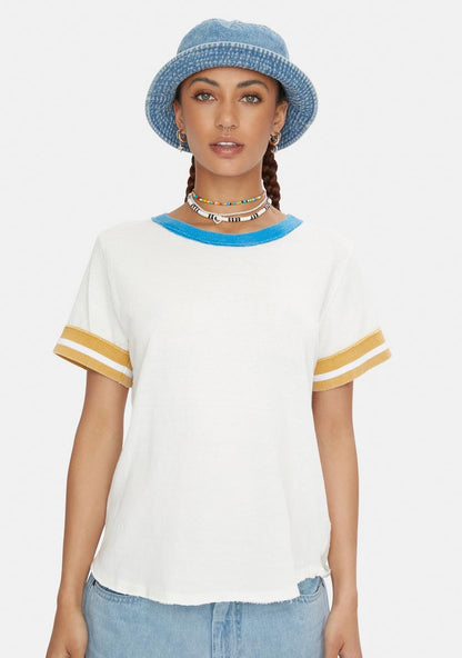 Free People Let’s Do This Ringer Tee  - Small