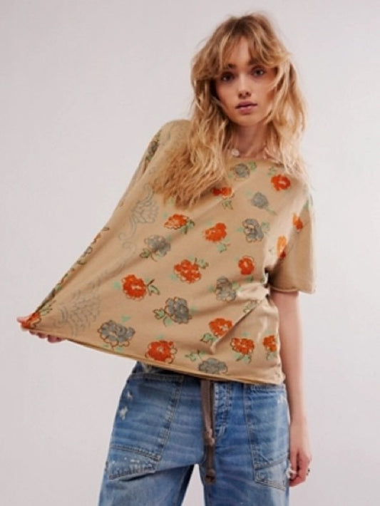 We The Free Nina Boheme Printed Tee - Smal