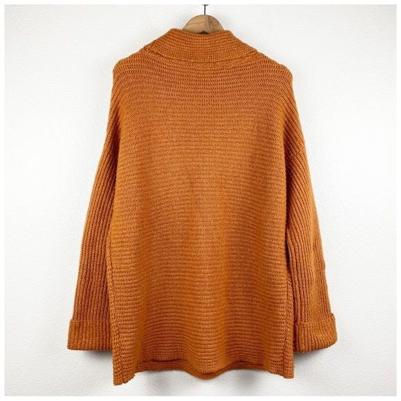 Anthropologie Pilcro Orange Knit Cowl Neck Sweater Size Small