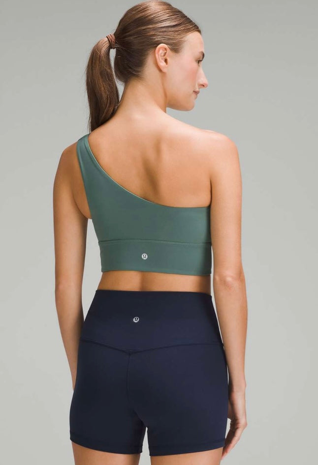 Lululemon Align Asymmetrical Bra *Light Support, A/B Cup Medium Forest - 2