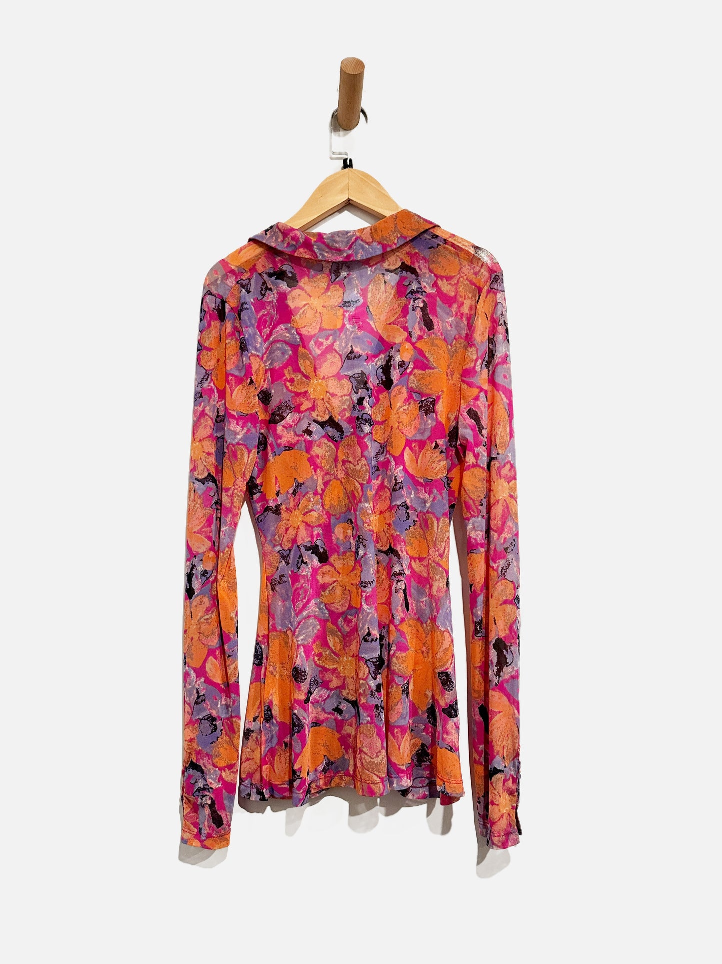 Free People Sheer Floral Button Down - Small