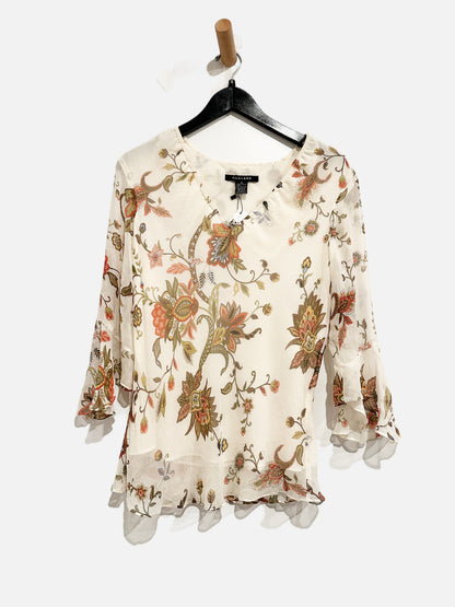 Silkland Cream Paisley Y2K Top - XL