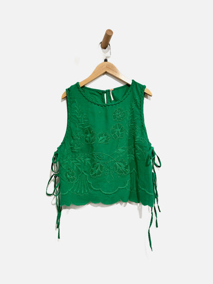 Free People Faded Gardens Tank in Green - Large