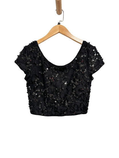 Express Black Sequin Skirt Set - XS