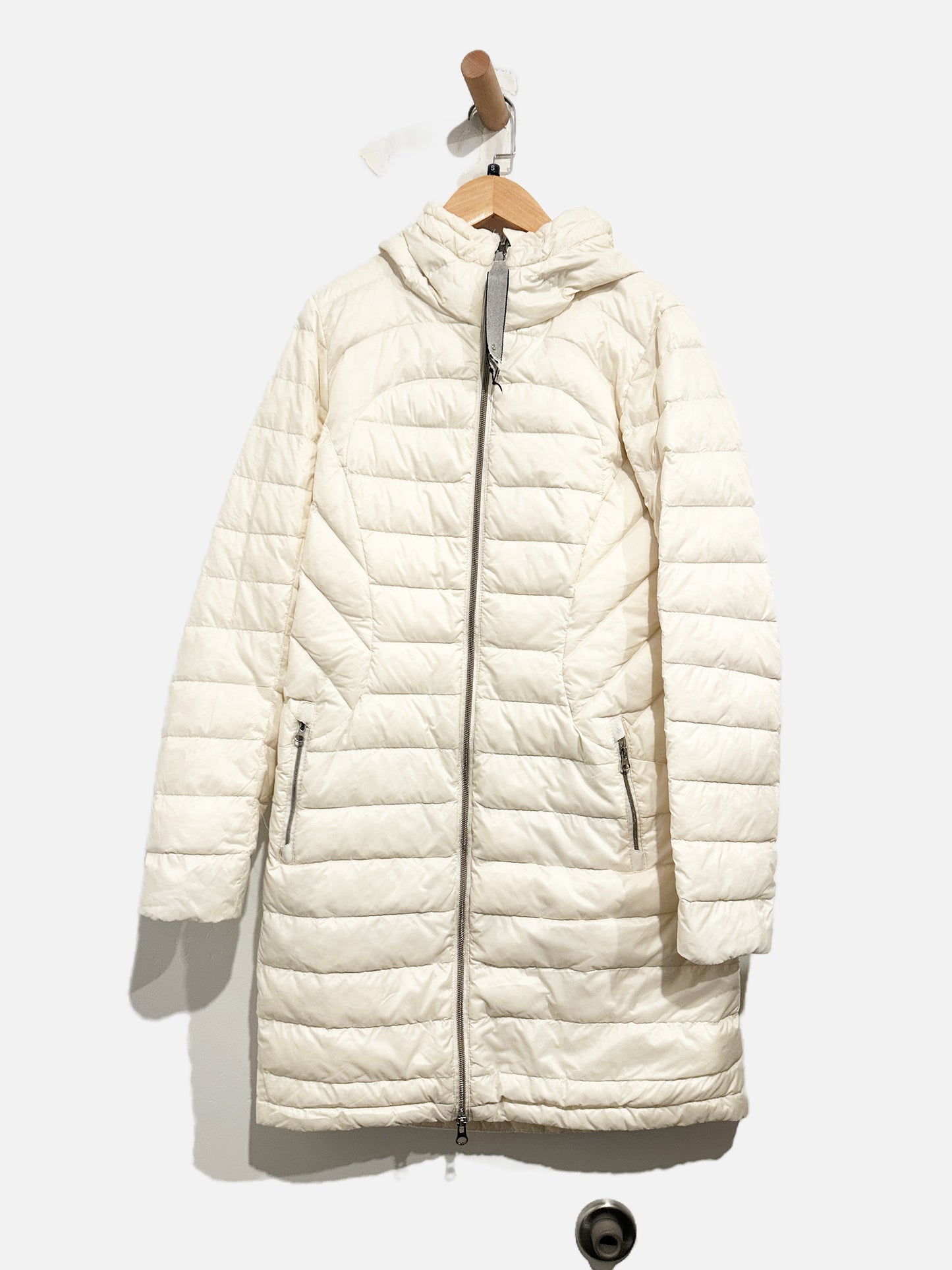 Lululemon Cream Long Puffer Jacket - 4