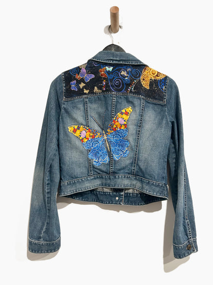 Loft Butterfly Embroidered Denim Jacket - 6