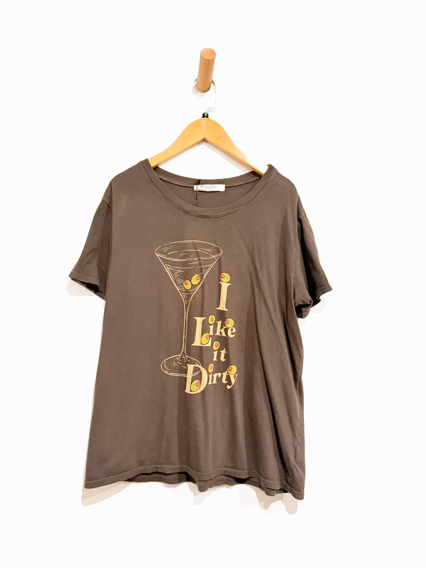 Project Social T Martini Tee in Vintage Black - Small
