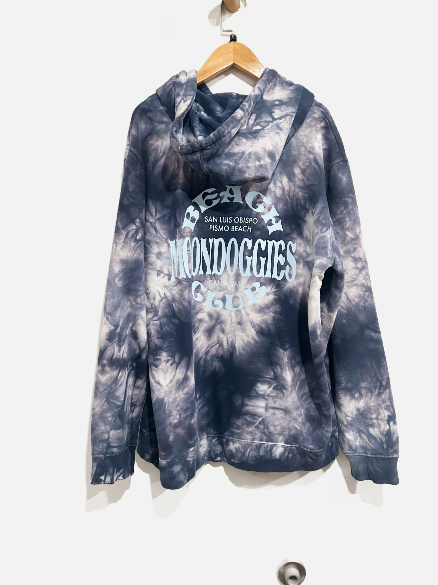 Moondoggies Blue Tie Dye Hoodie - Medium