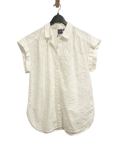 Gap White Eyelet Button Down - Medium