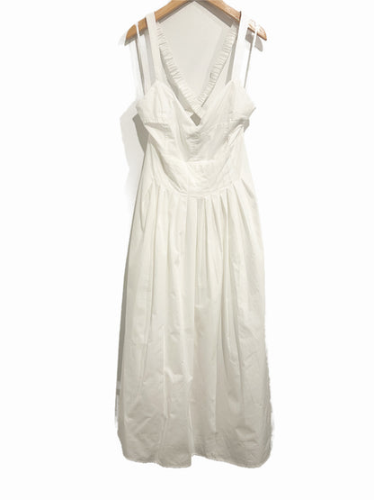 Lulus Strolling Sicily White Pleated Backless Midi Dress - Medium