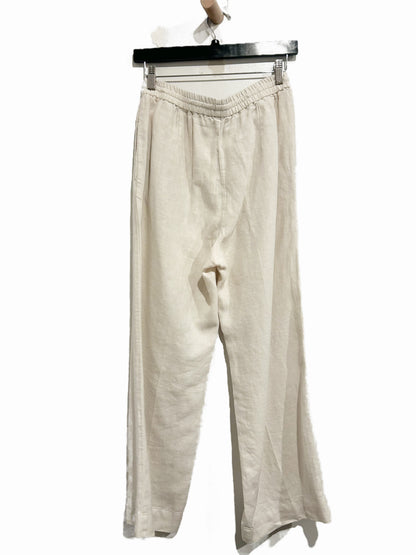 Velvet By Graham & Spencer Gwyneth Heavy Linen Pant in Bisque - Small