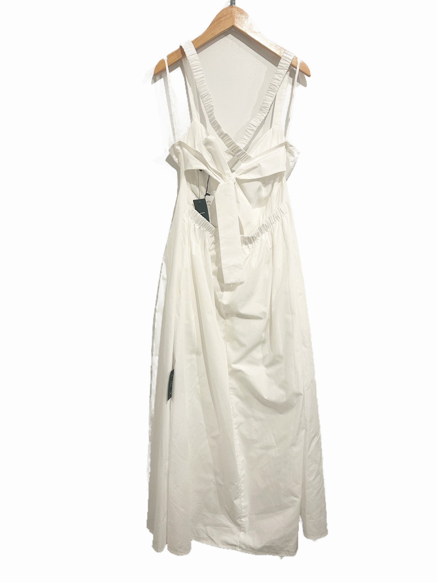 Lulus Strolling Sicily White Pleated Backless Midi Dress - Medium