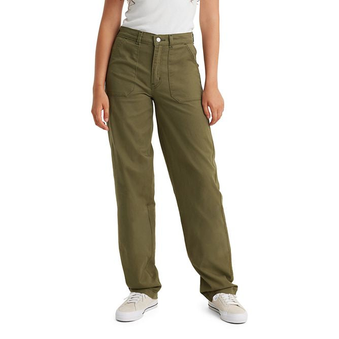 Levi’s Ribcage Straight Olive Green Pants - 30