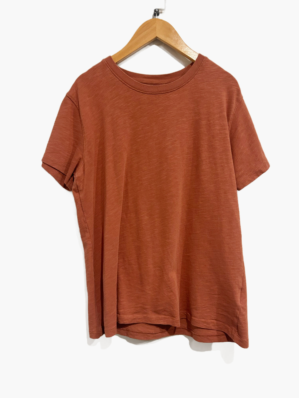 Quince Cotton Slub Crewneck Tee in Rose Powder - Medium