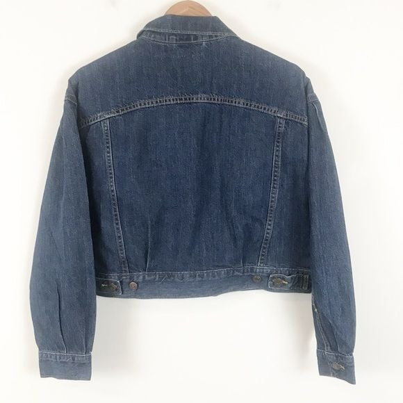 Levi’s NWT Pleat Sleeve Cropped Trucker Denim Jacket Size XS