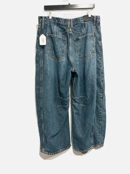 Free People Good Luck Mid-Rise Barrel Jeans- 33