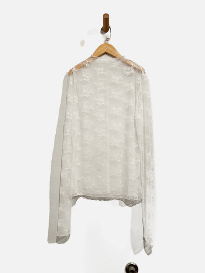 White Lace Layering Long Sleeve Top