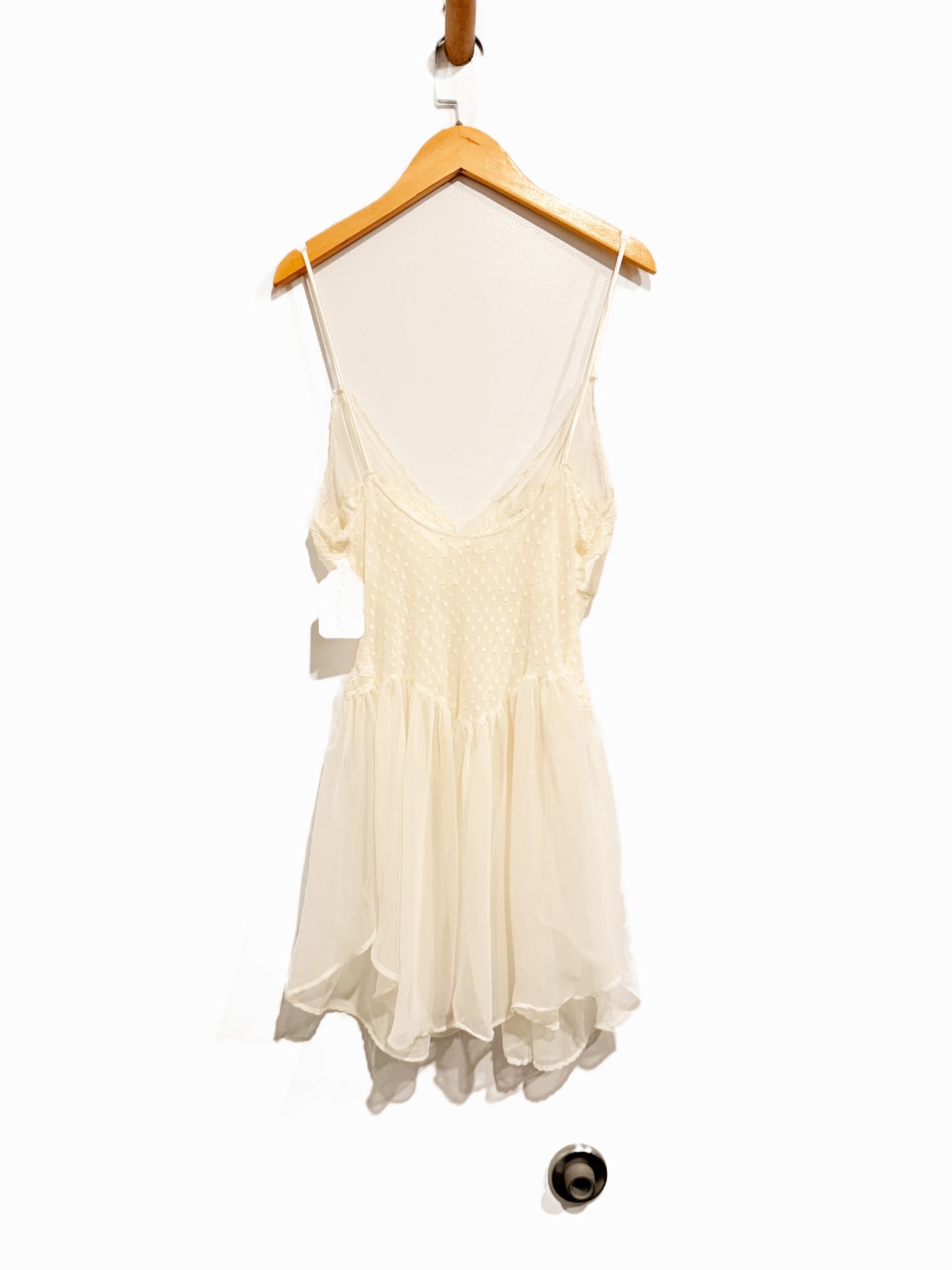 Vintage Cream Embroidered Slip Top
