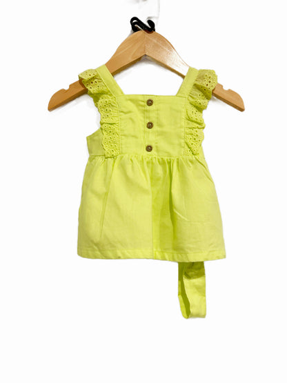 Carter’s Lime Green Dress w/ Bloomers and Headband - 6m