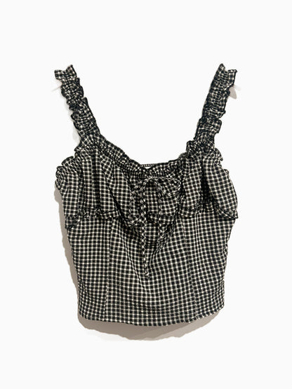 Sienna Sky Black and White Gingham Tank - Large