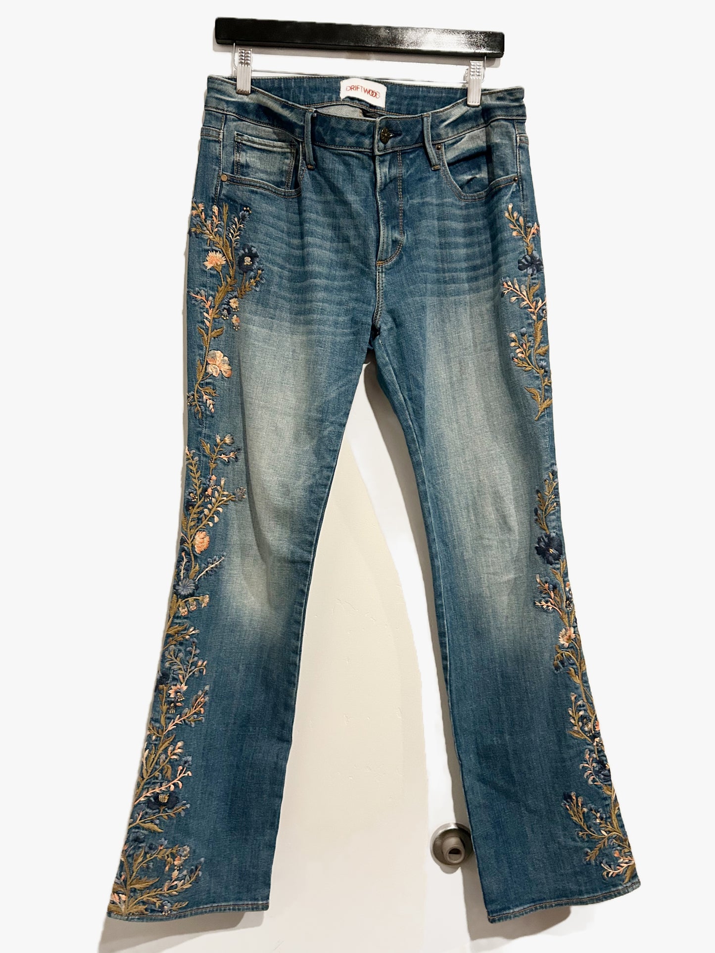 Driftwood Kelly Highland Floral Embroidered Bootcut Jeans - 31