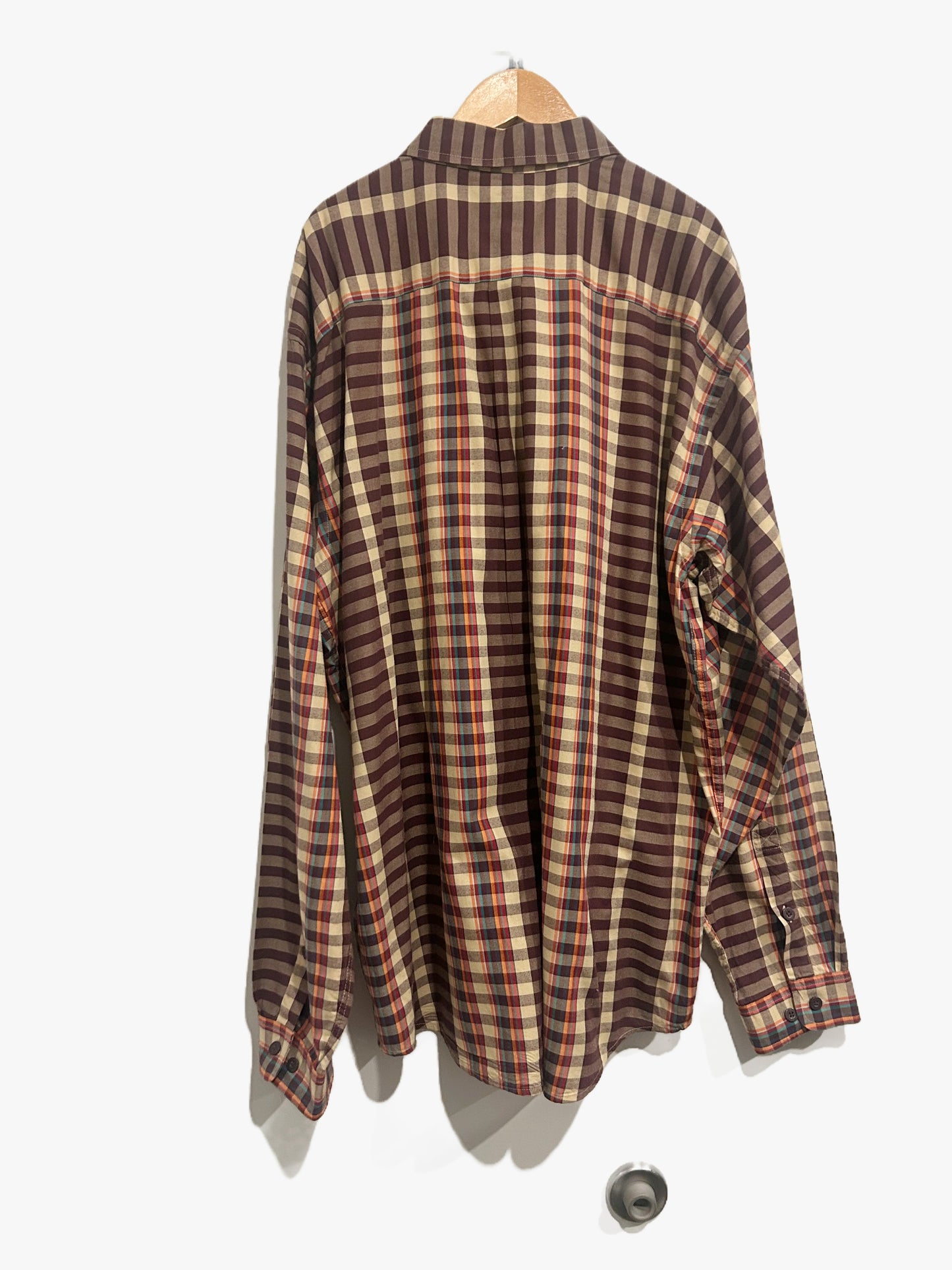 Patagonia Brown Plaid Button Down - XL