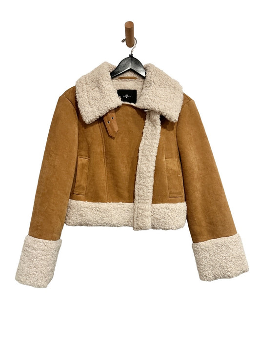 7 For All Mankind NWT Vegan Suede and Shearling Jacket - Small