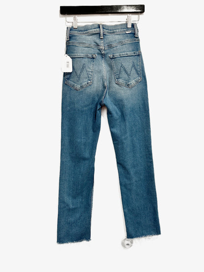 Mother High Waisted Rider Ankle Fray in Party Like a Pirate - 25