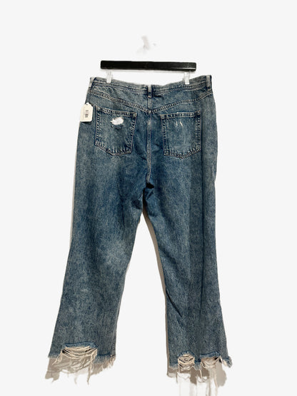 Free People Maggie Mid Rise Straight Leg Jeans - 34
