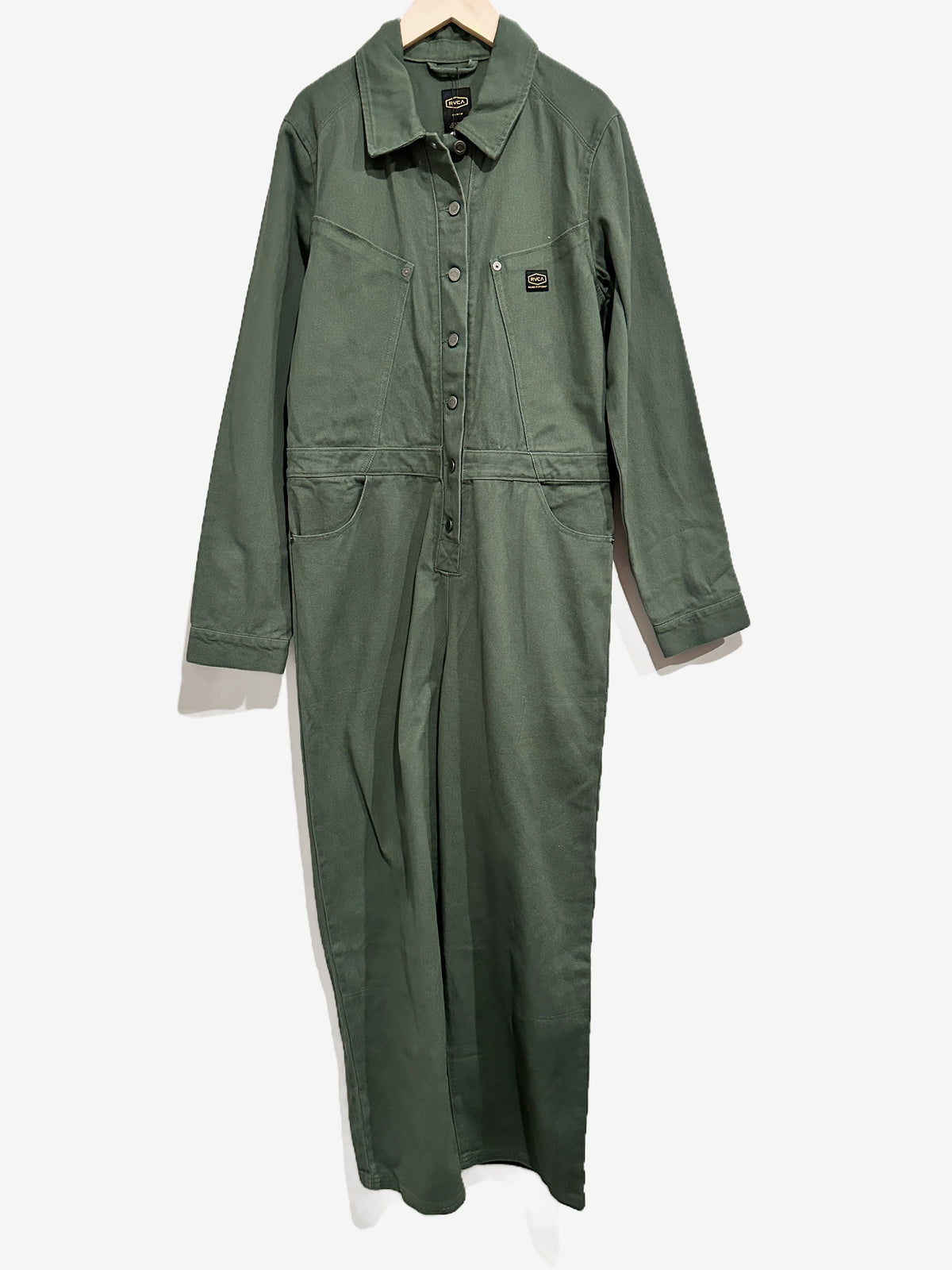 RVCA NWT Dayshift L/S Boiler Suit in Fir Green - Medium