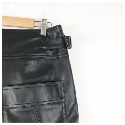 NWT Young Fabulous & Broke High Rise Utility Vegan Leather Pants Size Large