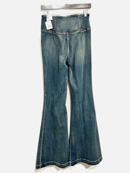 Free People Venice Beach Flare Jeans in Brazil Blue - 27