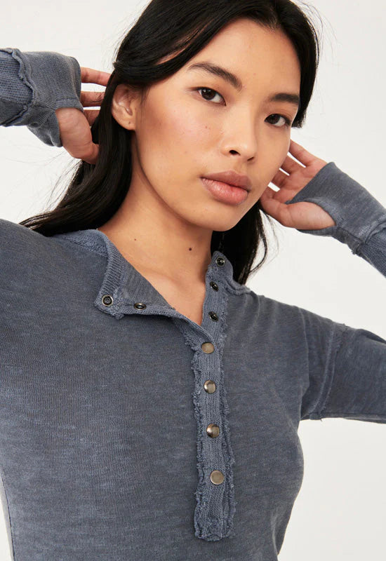 Free People Gray Henley - Medium