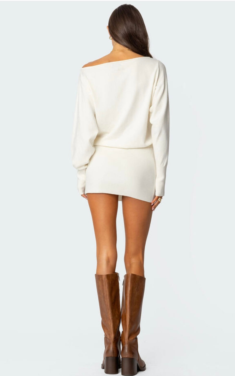 Edikted NWT Cream LS Mini Dress - Medium