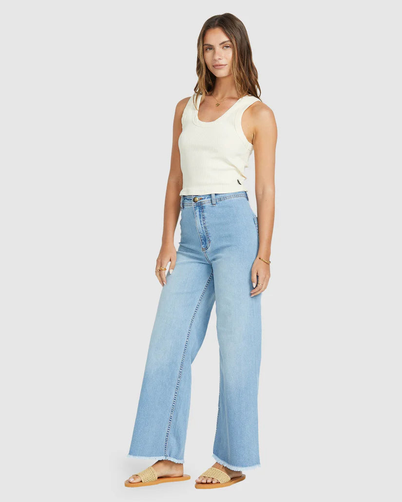 Billabong Free Fall Indigo Wide Leg Jeans - 25