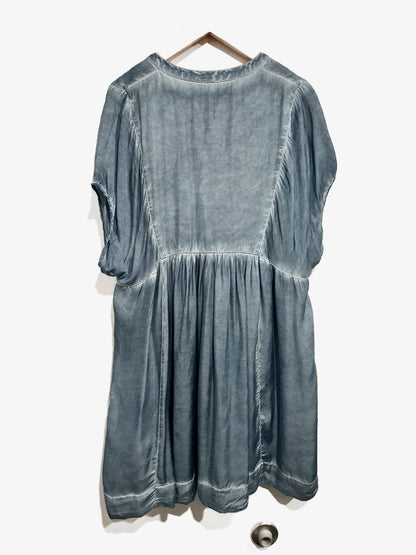 Free People Rowan Tunic Mini Dress in Slate Blue - XS
