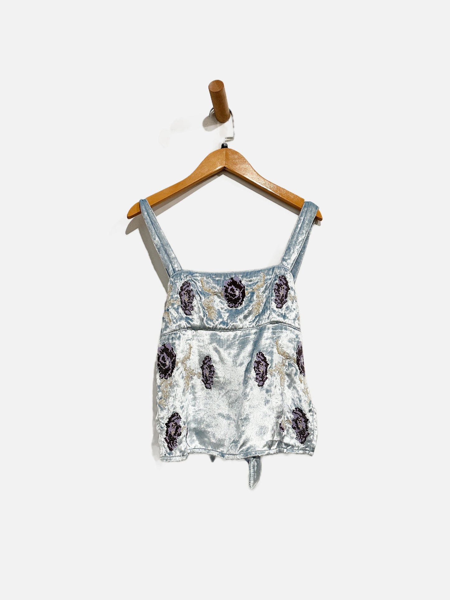 UO NWT Kimchi Blue Blue Velvet Embroidered Tank - XS