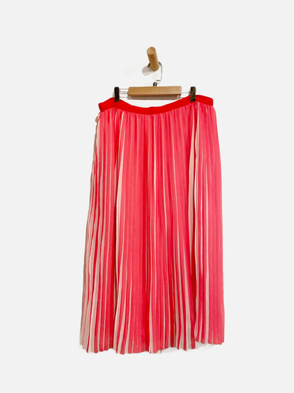 J.Crew NWT Pink/White Pleated Skirt - 14