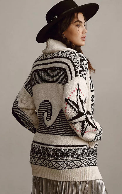 Anthropologie Pilcro Slouchy Waves Cable Knit Cardigan - XS/S