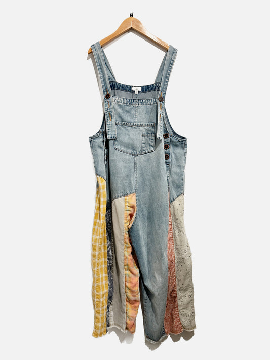 Easel Patchwork Overalls - Small