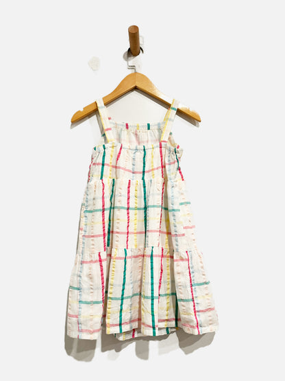 Tucker + Tate White Colorful Plaid Dress - 6