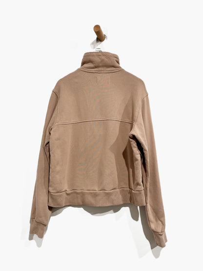 Everlane The Track Half-Zip Sweatshirt in Taupe - XS
