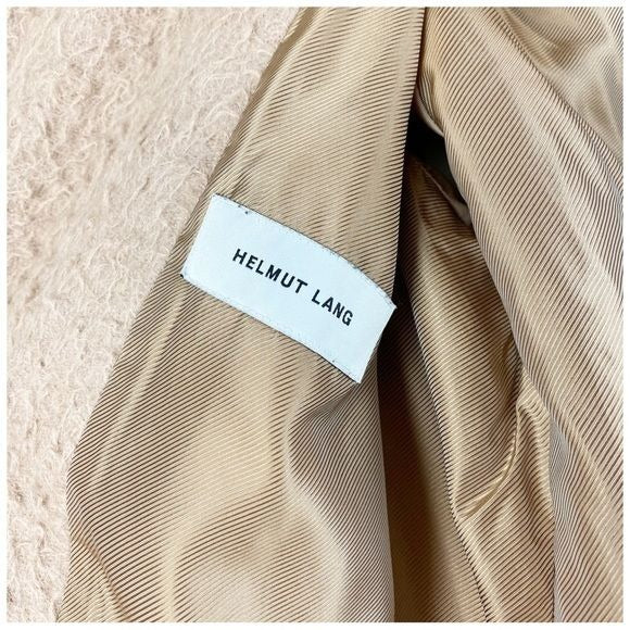 Helmut Lang Shaggy Brown Alpaca/Wool Coat Size Small