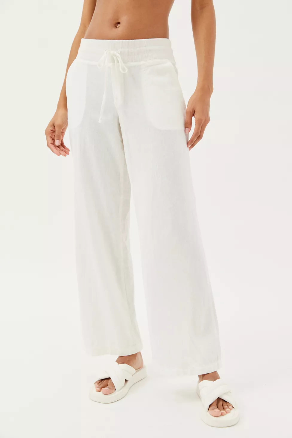 Urban Outfitters Costa Linen Pant in White - Small
