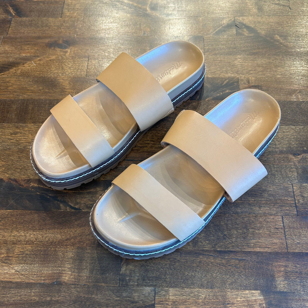 Madewell Preston Sporty Slides in Desert Camel - 8.5