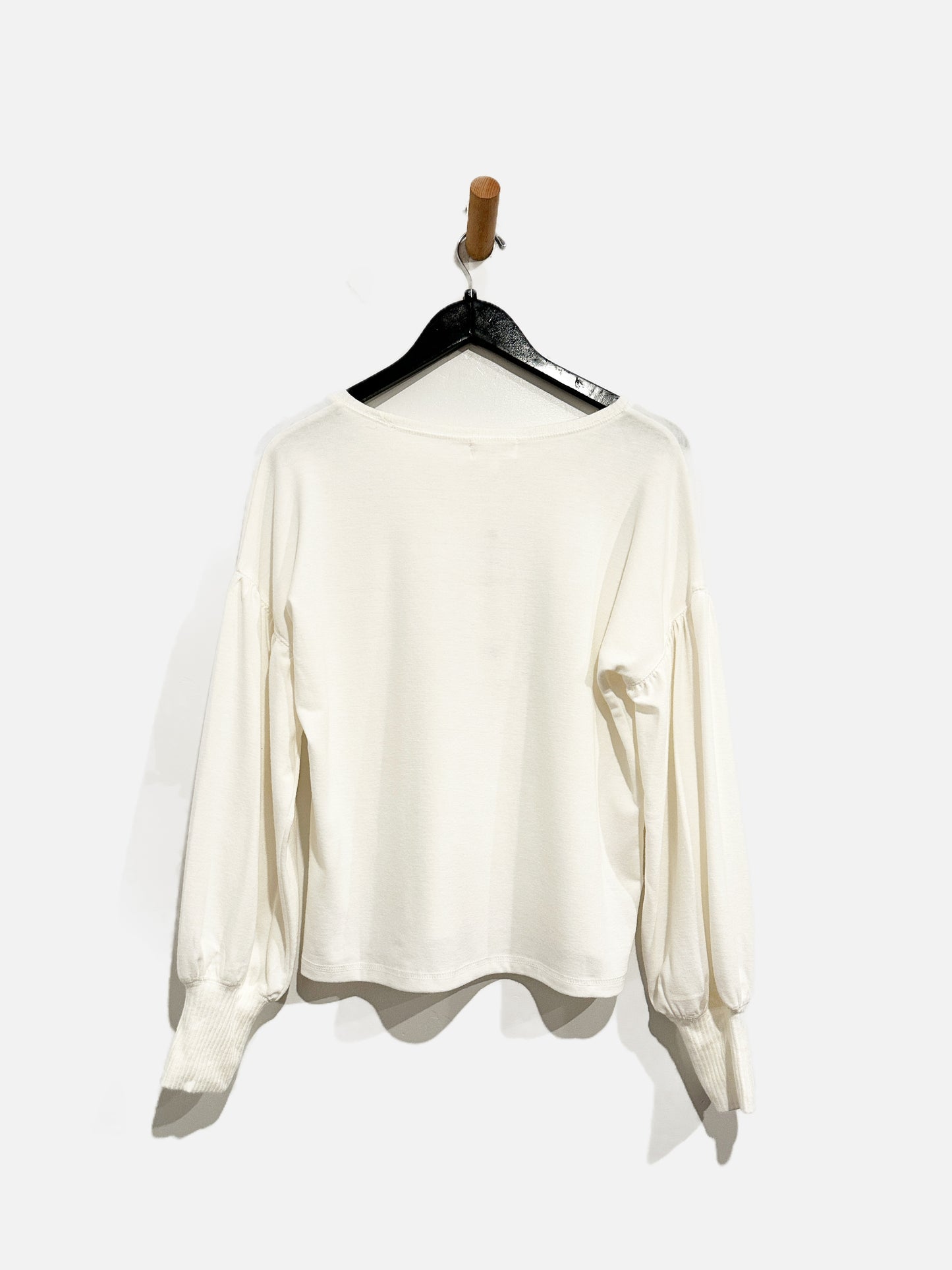 Bohme White Knit LS Top- Small