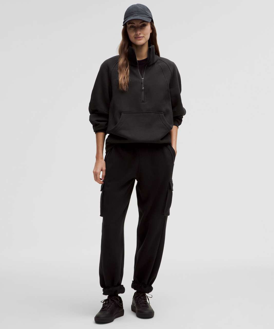 Lululemon Scuba Oversized Funnel-Neck Half Zip in Black - M/L