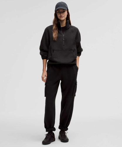 Lululemon Scuba Oversized Funnel-Neck Half Zip in Black - M/L