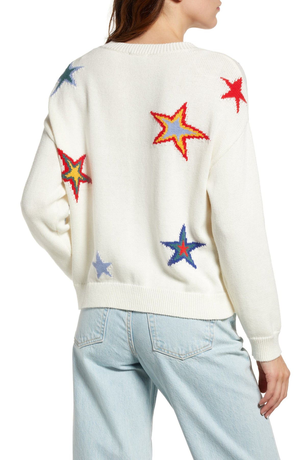Rails Perci Multi Stars Cotton & Cashmere Intarsia Sweater - Large
