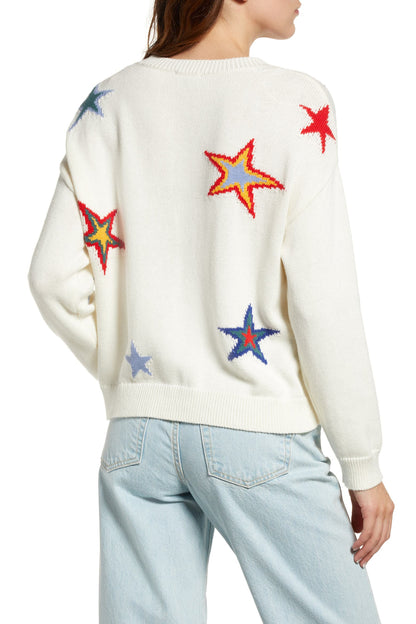 Rails Perci Multi Stars Cotton & Cashmere Intarsia Sweater - Large